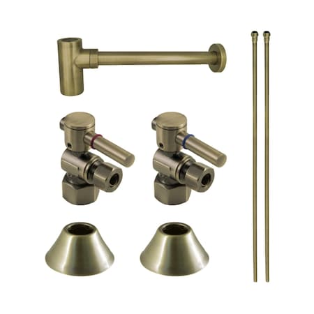 Kingston Brass CC43103DLLKB30 Plumbing Sink Trim Kit with Bottle Trap, Antique Brass CC43103DLLKB30